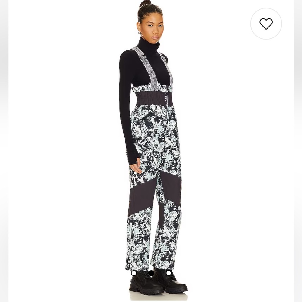 New Free People Movement All Prepped Ski Bib In Wild Floral Combo Size S